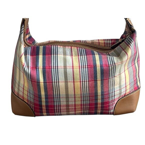 American Living Preppy Plaid Ivy League Old Money Shoulder Bag Multicolor - Picture 3 of 9